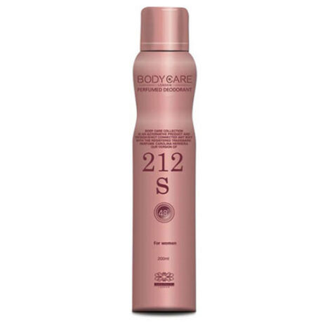 اسپری خوشبو کننده زنانه بادی کر مدل Body Care 212S Perfumed Deodorant - 212S #صورتک #WWW.SORATAK.COM