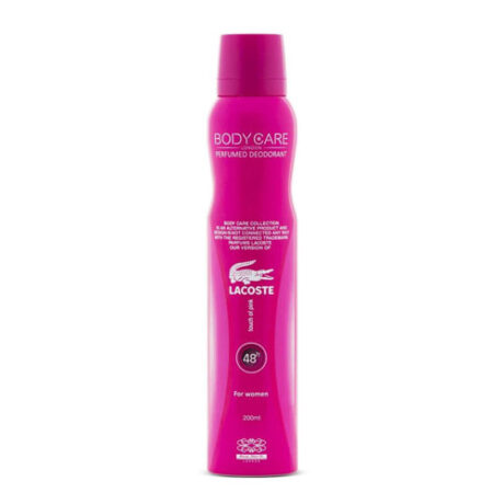اسپری زنانه بادی کر مدل لاگوست پینک (صورتی) - Body Care Perfumed Deodorant LACOSTE TOUCH OF PINK #صورتک #SORATAK #WWW.SORATAK.COM