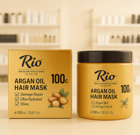 ماسک مو آرگان ریو طلایی اصل برزیل mask rio argan oil