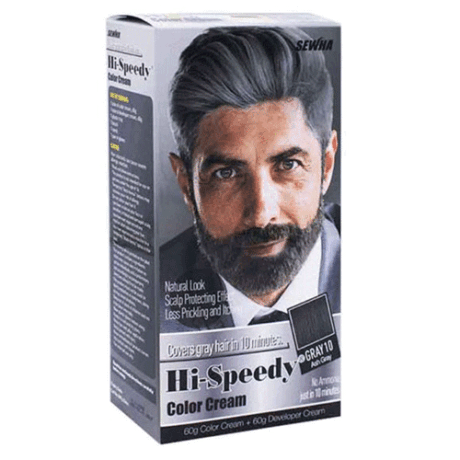 کیت رنگ مو مردانه های اسپیدی شماره 10 رنگ Ash Gray (جو گندمی)